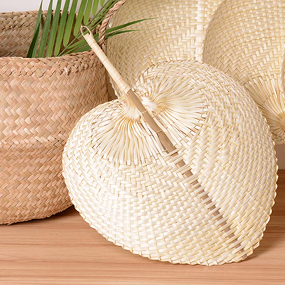 Natural Bamboo Woven Straw Fan