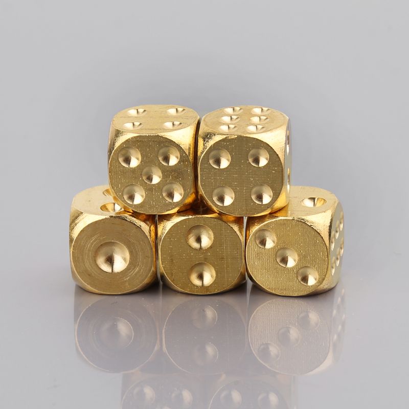 Solid Brass Steel Dice