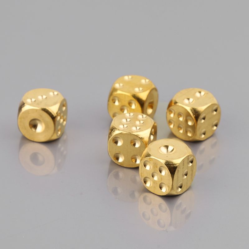 Solid Brass Steel Dice