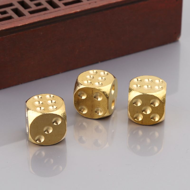 Solid Brass Steel Dice