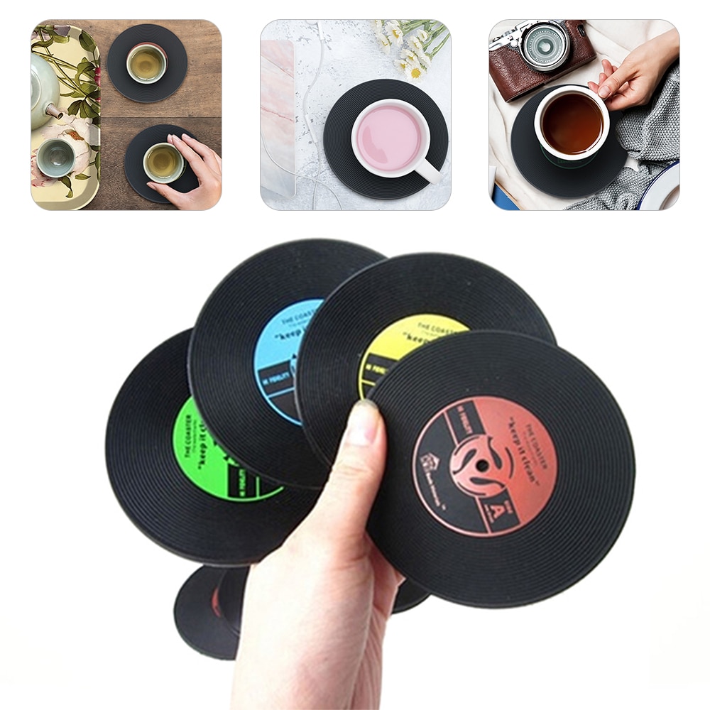 Non Slip Vinyl Record Coaster