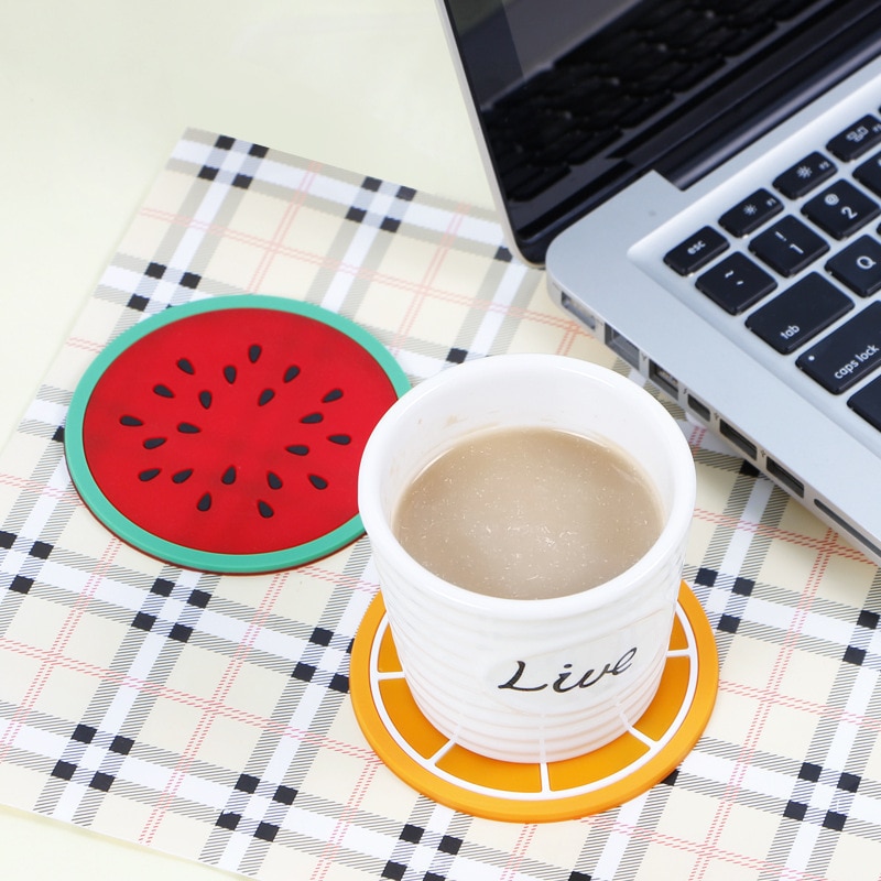 Silicone Mini Fruit Coasters (7pcs)