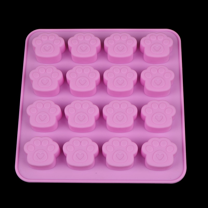 16-Holes Paw Print Silicone Mold