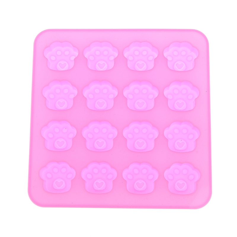 16-Holes Paw Print Silicone Mold