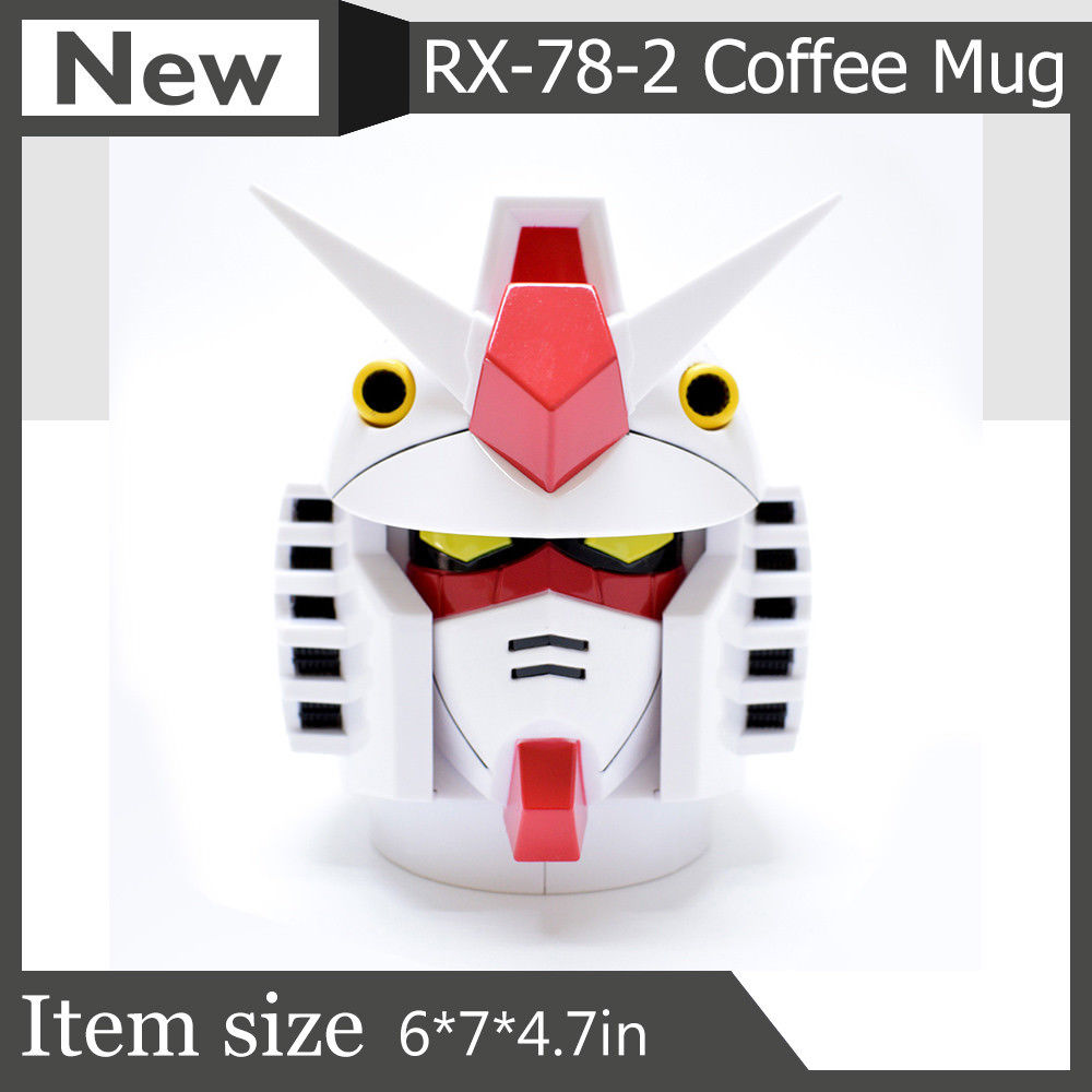 Plastic Head Gundam Mug with Stainless Steel Cup