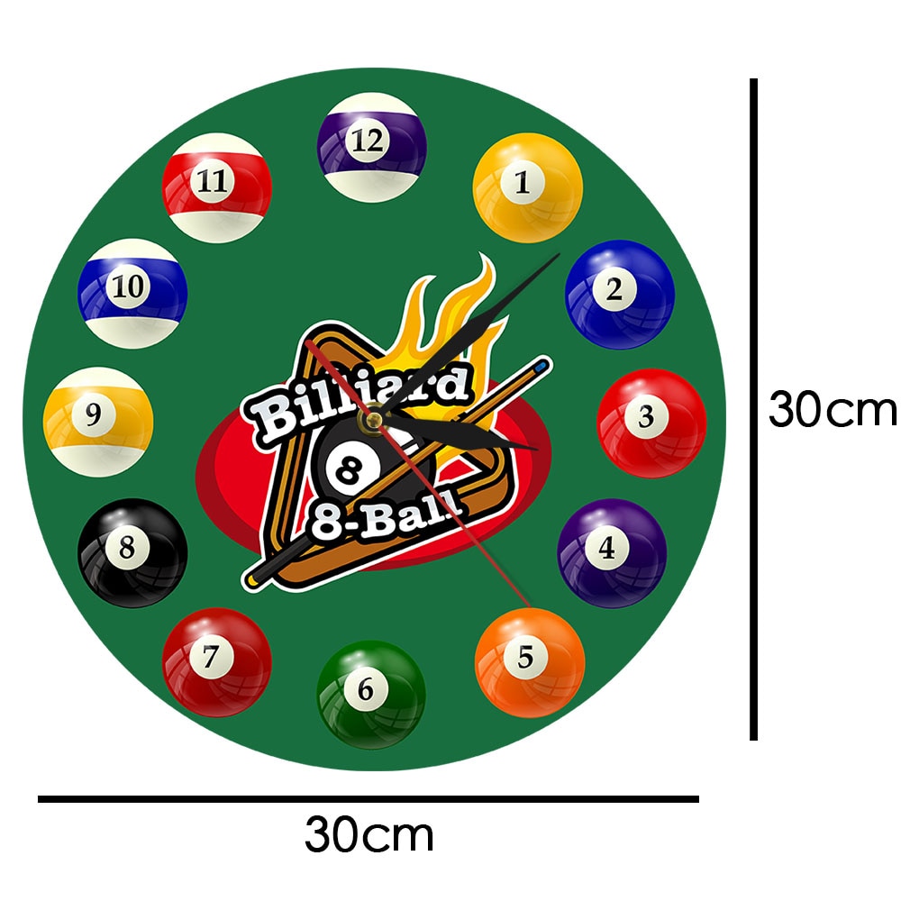 Wall Mount Analog Billiard Clock