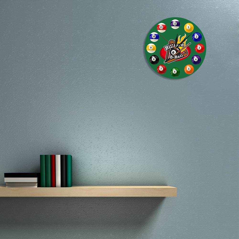 Wall Mount Analog Billiard Clock