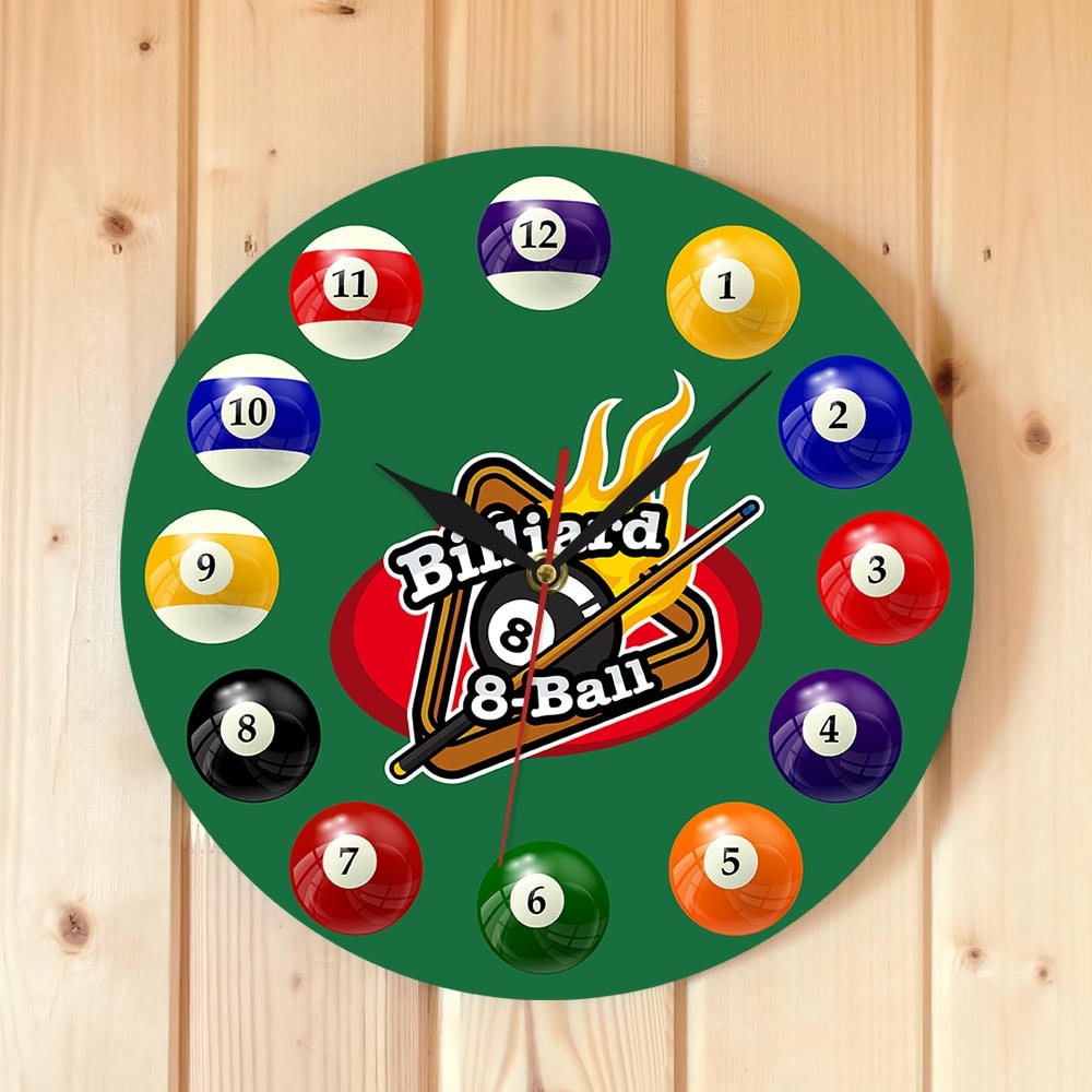 Wall Mount Analog Billiard Clock