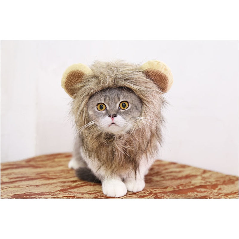 Pet Head Cap Lion Costume For Cats