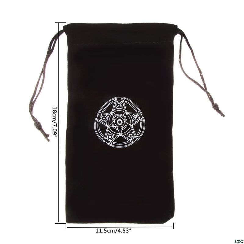 Flannel Drawstring Tarot Card Bag