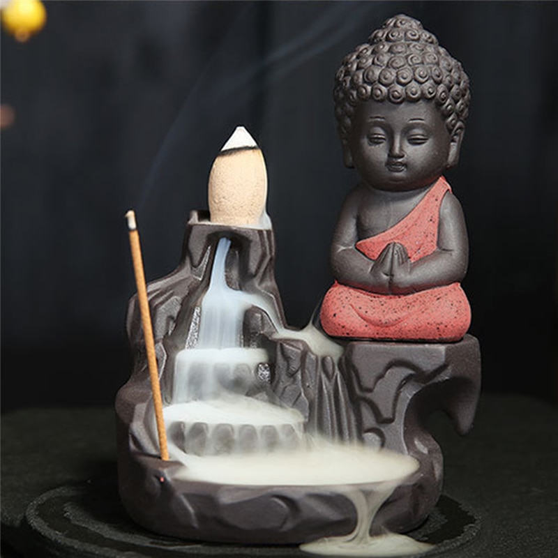 Ceramic Buddha Backflow Incense Burner