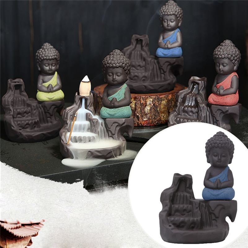 Ceramic Buddha Backflow Incense Burner