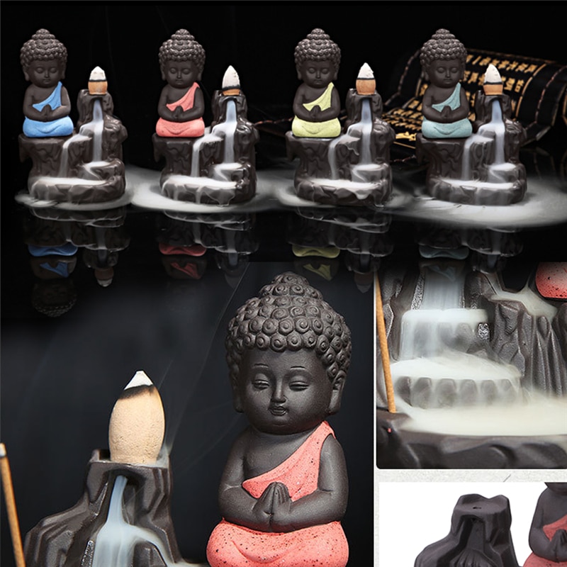 Ceramic Buddha Backflow Incense Burner