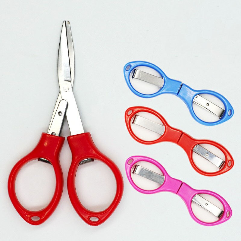 Stainless Steel Glasses Shaped Design Foldable Scissors