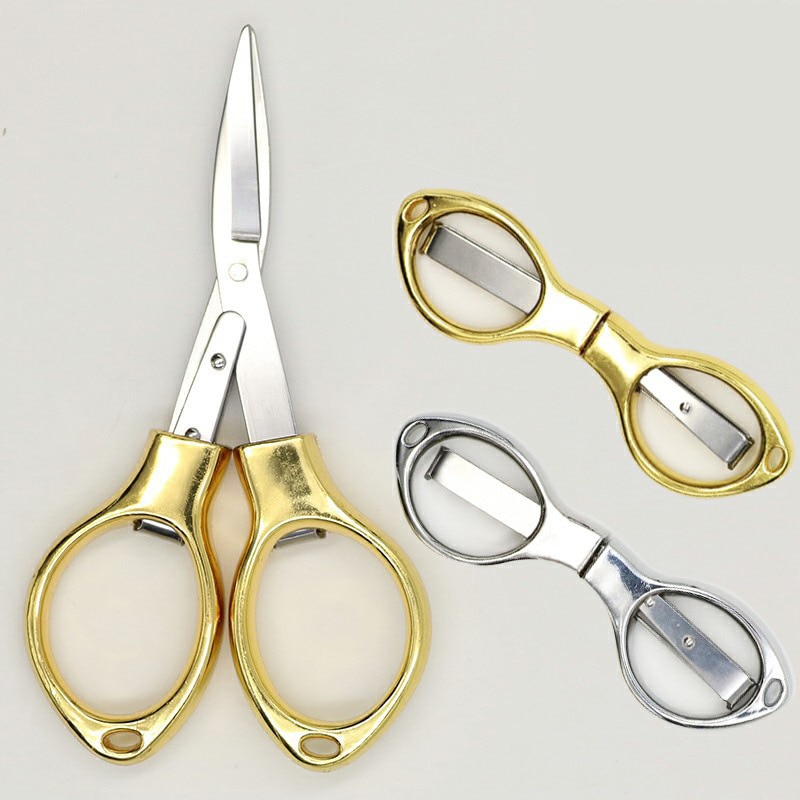 Stainless Steel Glasses Shaped Design Foldable Scissors