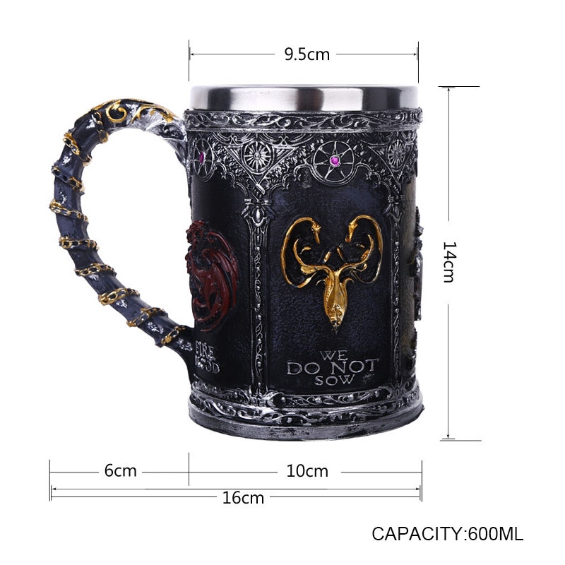 Game of Thrones Beer Mug Steel Drinkware