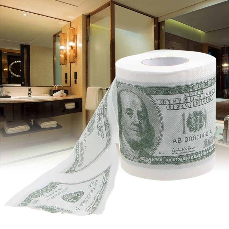 Toilet Paper Money Roll Funny 2Ply Tissue