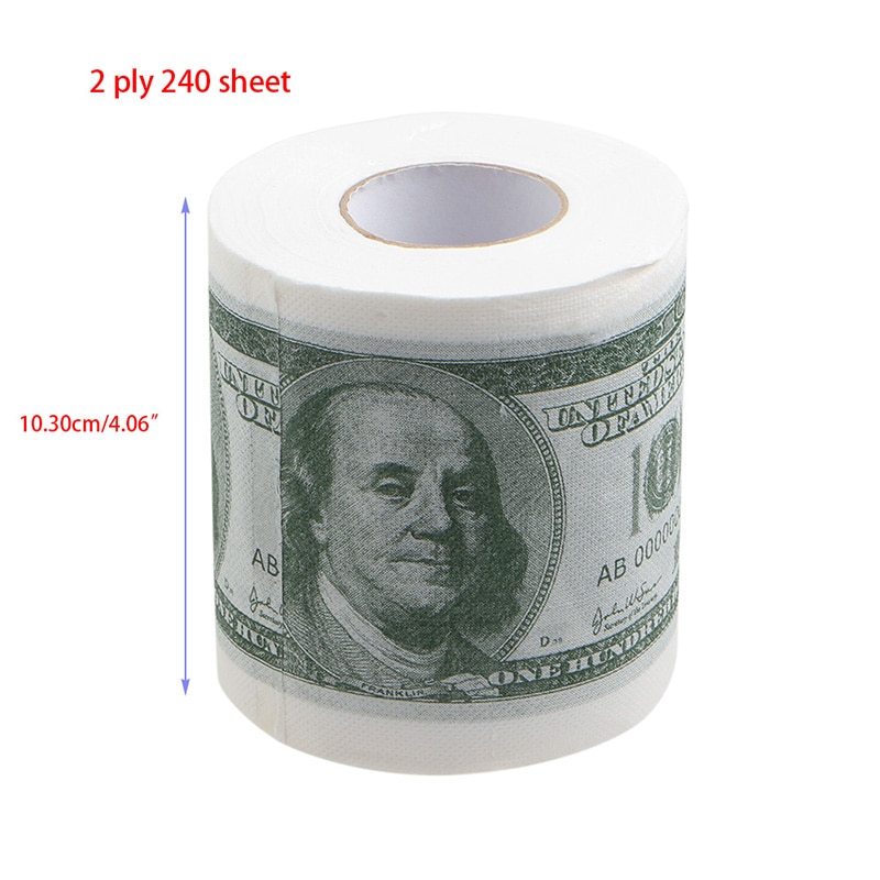 Toilet Paper Money Roll Funny 2Ply Tissue