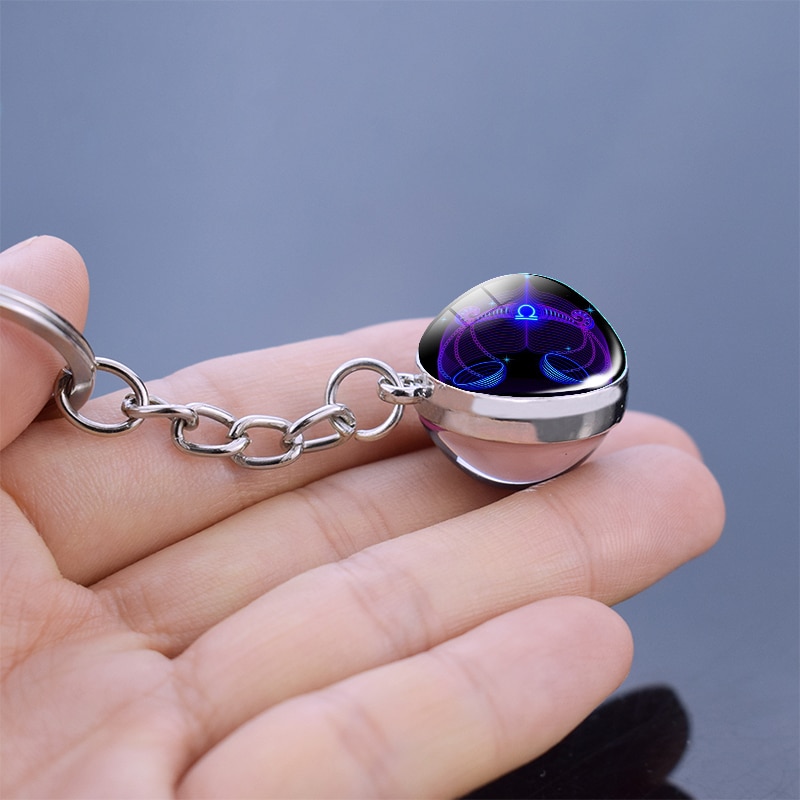 Zodiac Keychain Constellation Ball Keychain