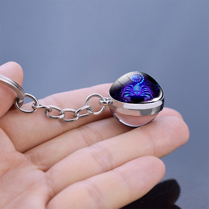 Zodiac Keychain Constellation Ball Keychain