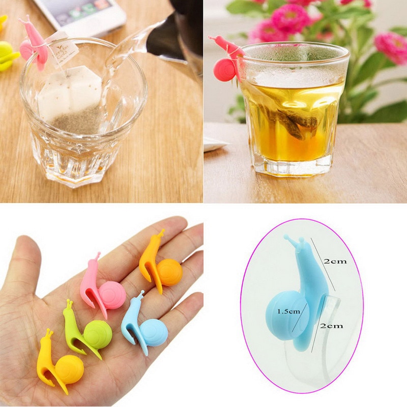 Mug Tea Bag Holders Mini Snail Design (5 Pcs)