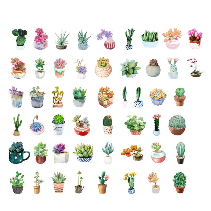 Plant Stickers Paper Stickers (50pcs)