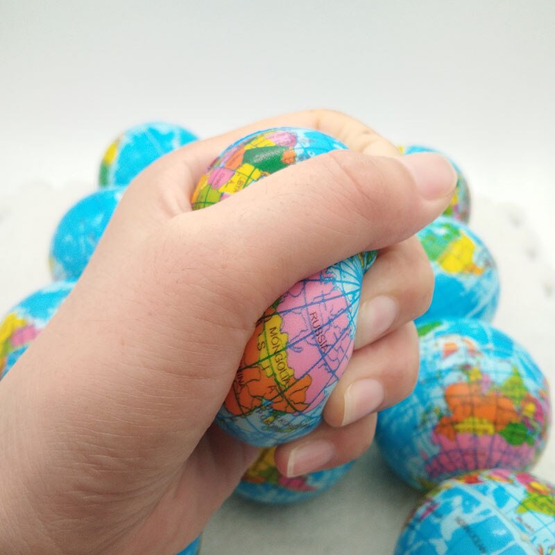 Globe Stress Balls Soft Squeeze Toy (6 pcs)