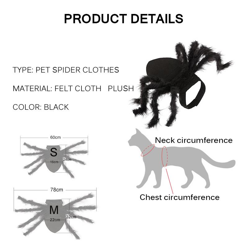 Cat Spider Costume Pet Halloween Suit