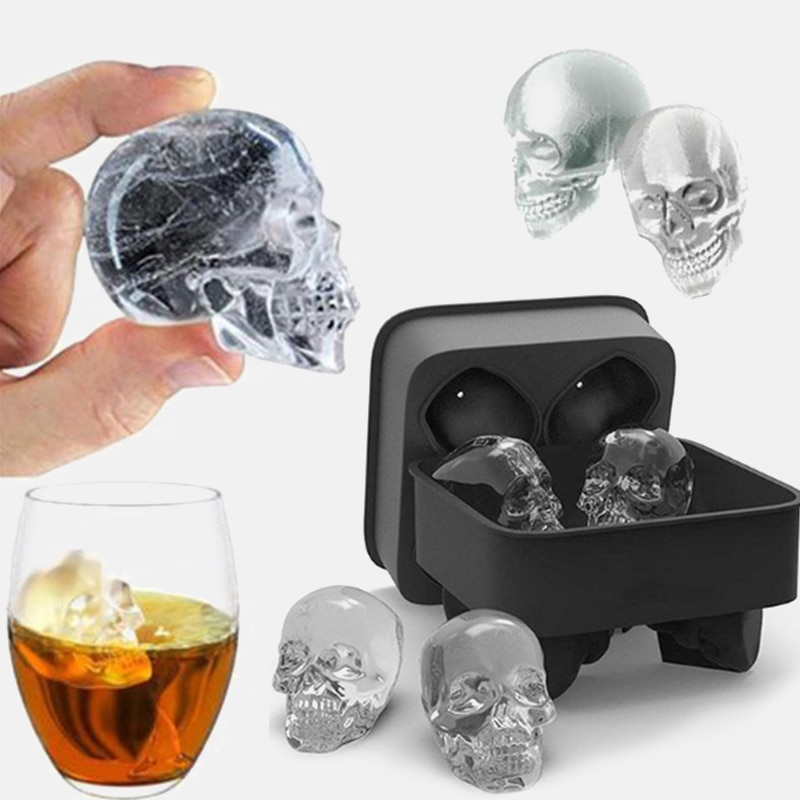 Skull Ice Tray 3D Silicone Mold