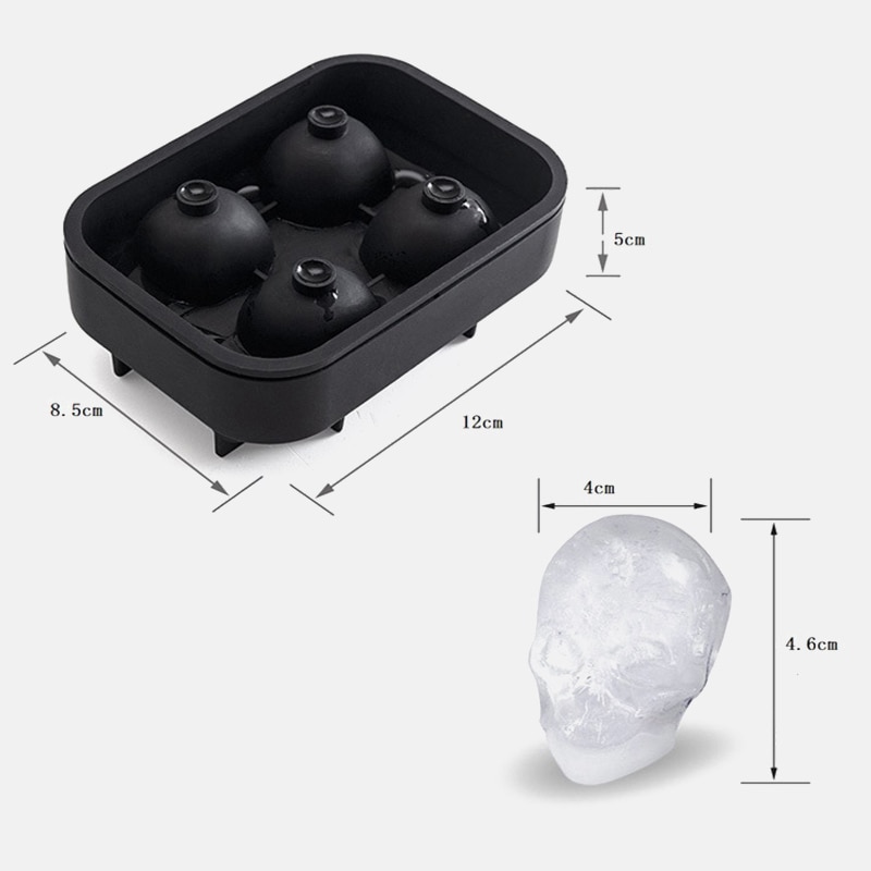 Skull Ice Tray 3D Silicone Mold