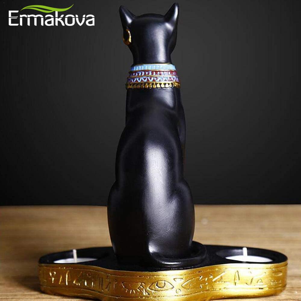 Egyptian Cat Statue and Candle Holder