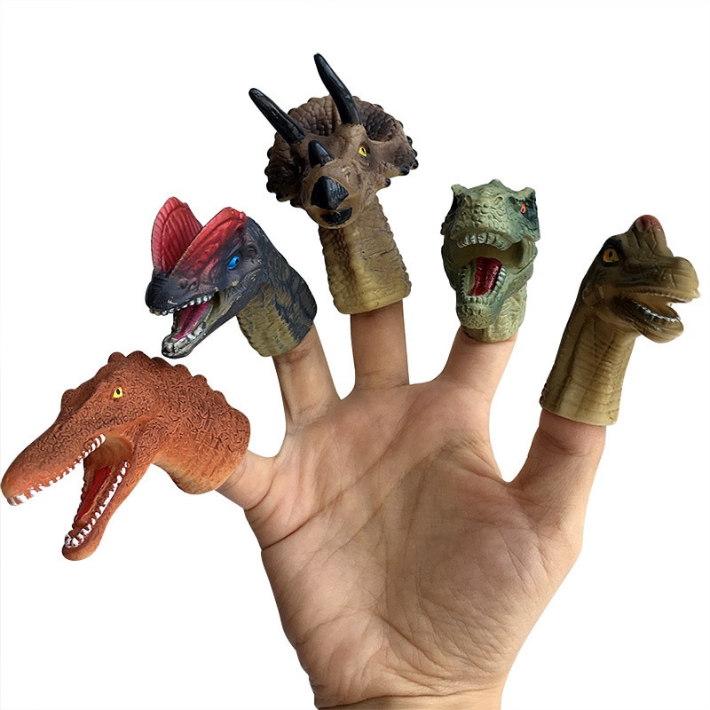 Dinosaur Finger Puppets Plastic Toys (5pcs)