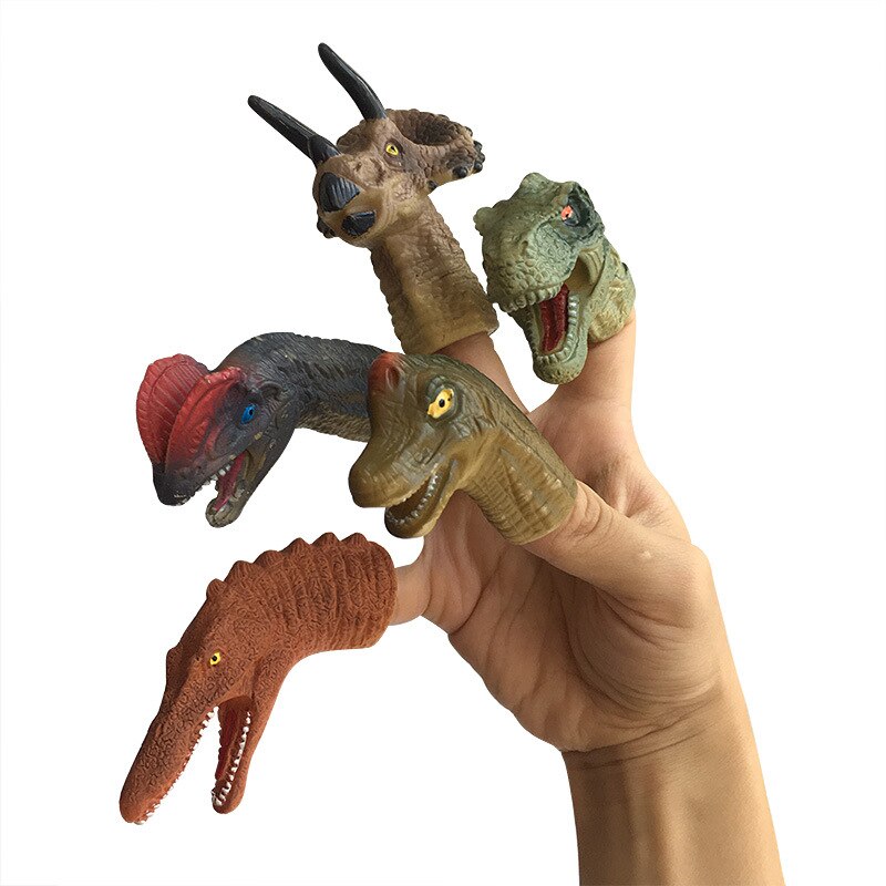 Dinosaur Finger Puppets Plastic Toys (5pcs)