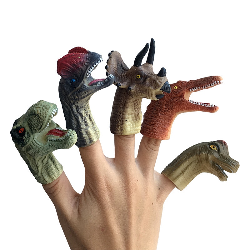 Dinosaur Finger Puppets Plastic Toys (5pcs)