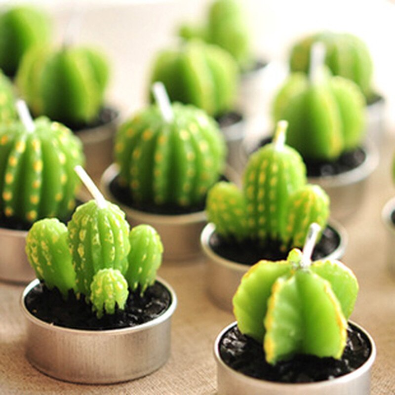 Cactus Candles Tea Light Candles (6pcs)