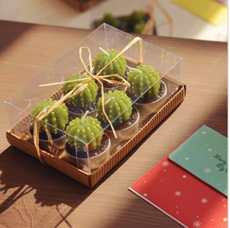 Cactus Candles Tea Light Candles (6pcs)