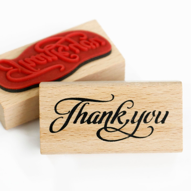 Thank You Stamp Wooden Stamp