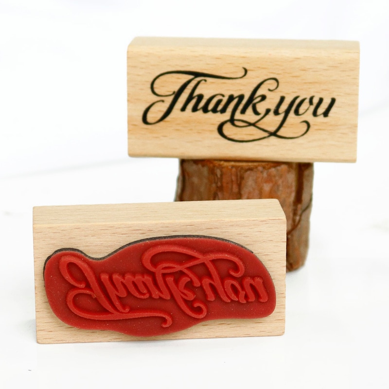 Thank You Stamp Wooden Stamp