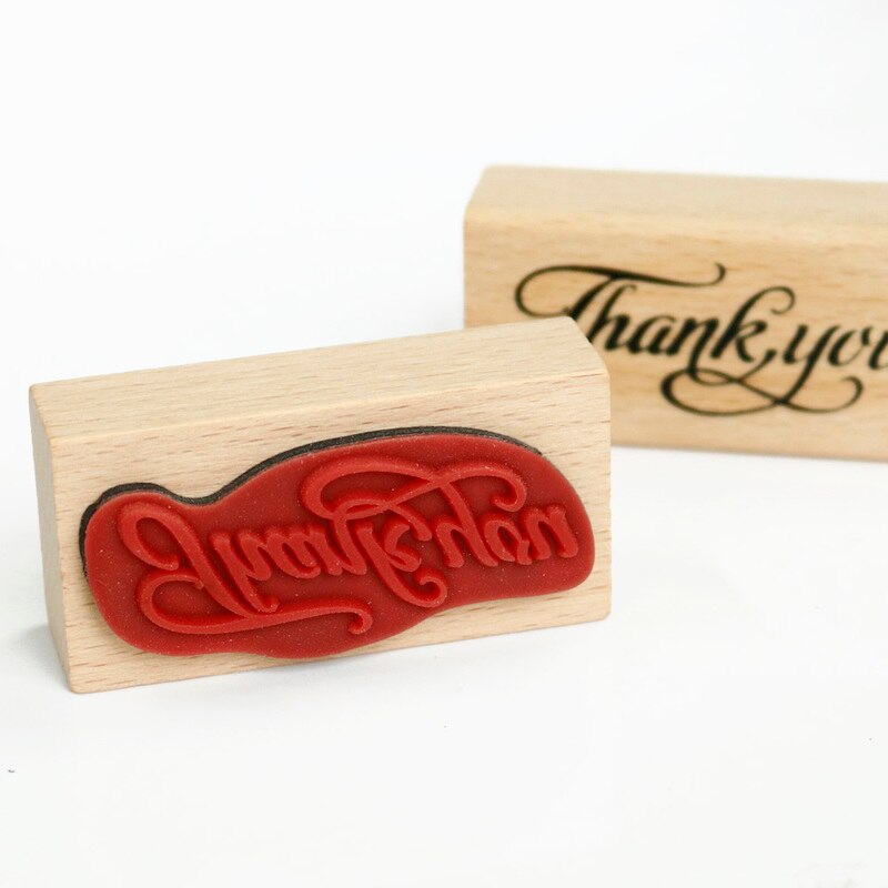 Thank You Stamp Wooden Stamp