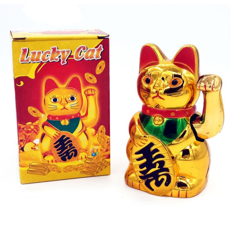 Chinese Lucky Cat Gold Waving Cat