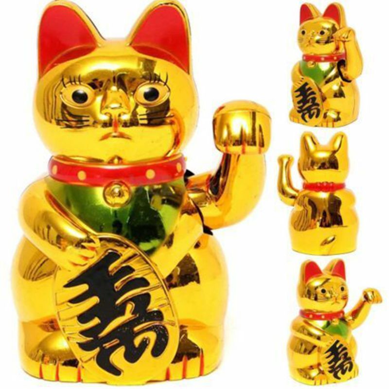 Chinese Lucky Cat Gold Waving Cat