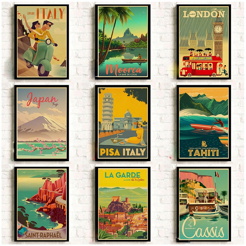 Wall Art Vintage Travel Poster