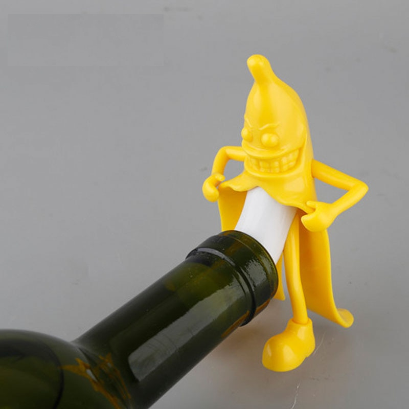 Funny Wine Stopper Yellow Banana