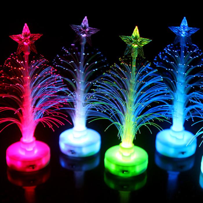 Small LED Christmas Tree Fiber Optic Decor