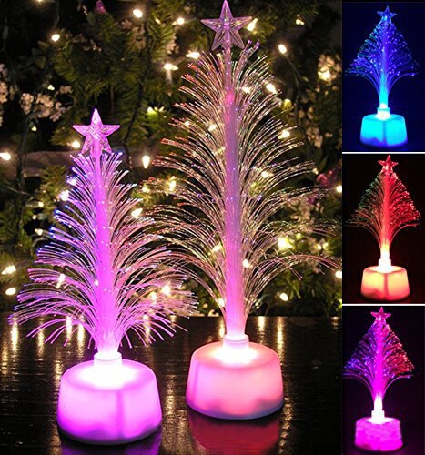 Small LED Christmas Tree Fiber Optic Decor