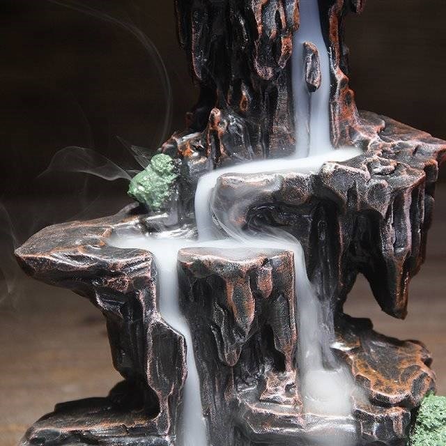 Incense Smoke Waterfall Burner with Cones