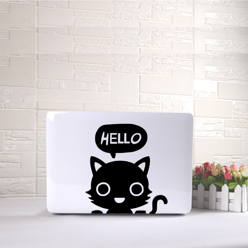 Cute Cat Laptop Sticker Design