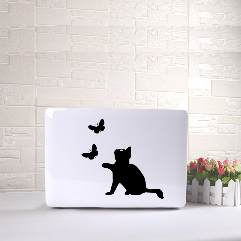 Cute Cat Laptop Sticker Design