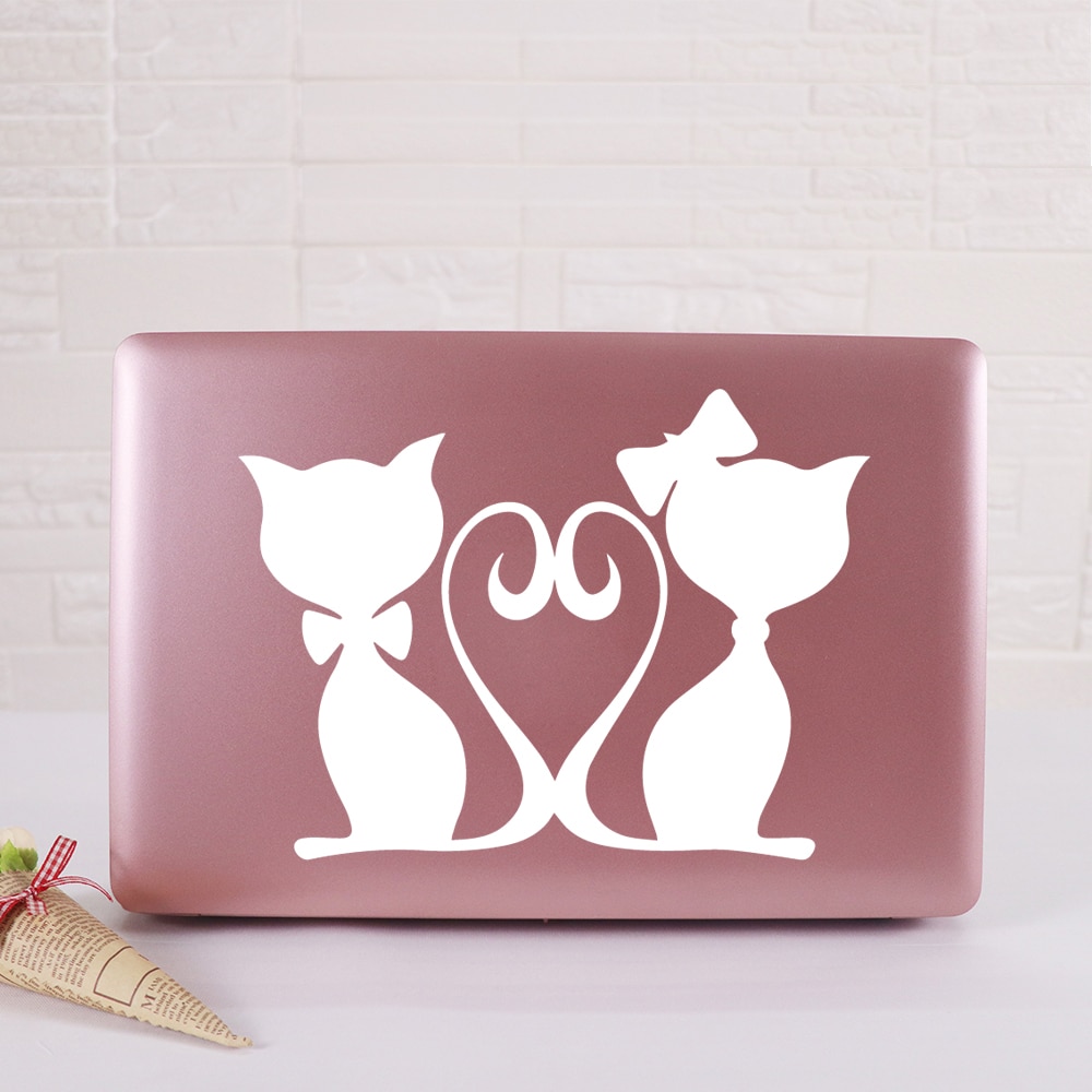 Cute Cat Laptop Sticker Design