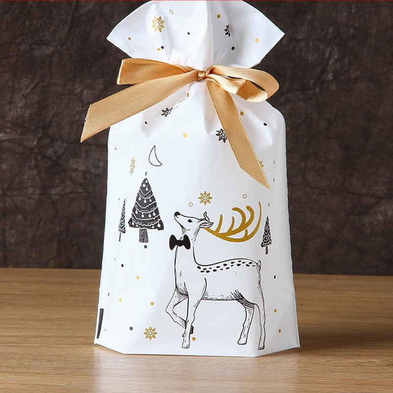 Christmas Goodie Bags with Ribbon